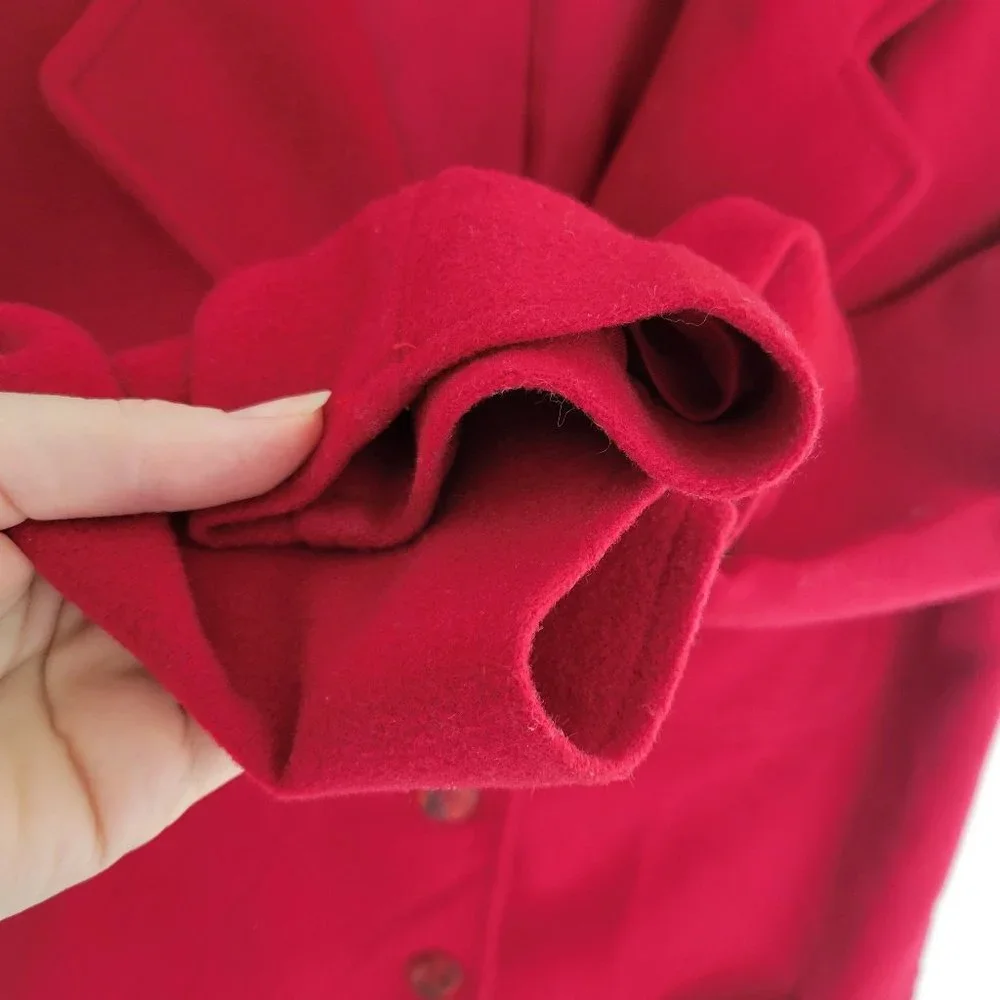 Express Red wool / nylon / cashmere jacket - Picture 6 of 14